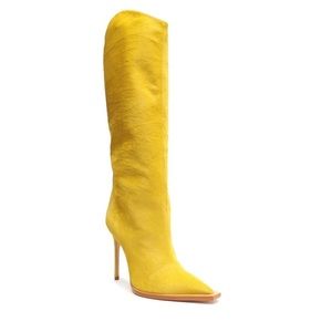 SCHUTZ calf hair knee boots